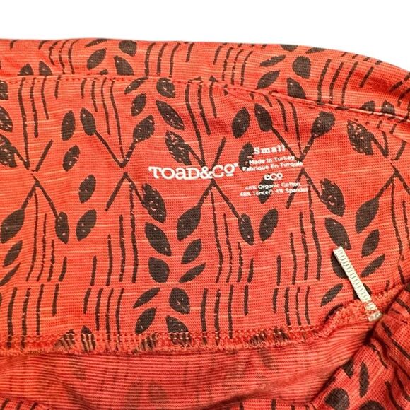 TOAD&CO Women’s Falcon Red Leaf Print Chaka Skirt Size Small - Picture 4 of 5